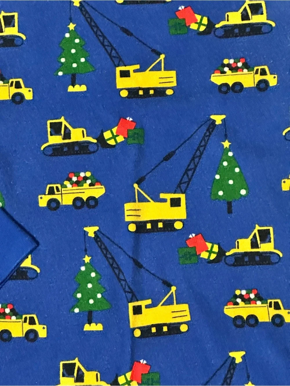 Hanna Andersson Christmas Construction Truck Pajamas size 6/7